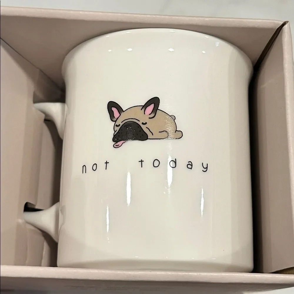 Fred Say Anything Coffee Mug NEW Ceramic Not Today French Bulldog 16 ounce